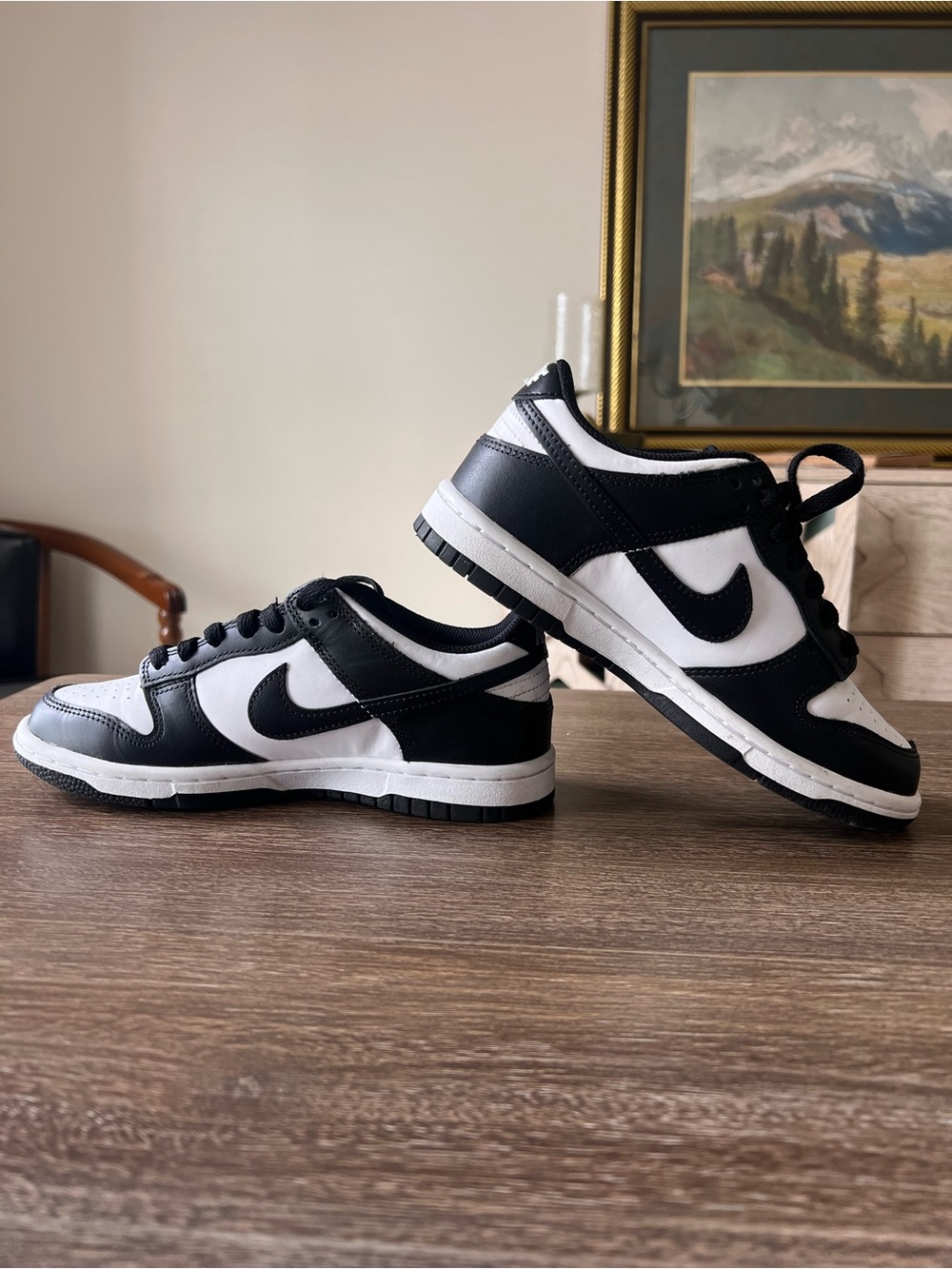Nike Dunk Low Black White Sneakers YOUTH 4.5